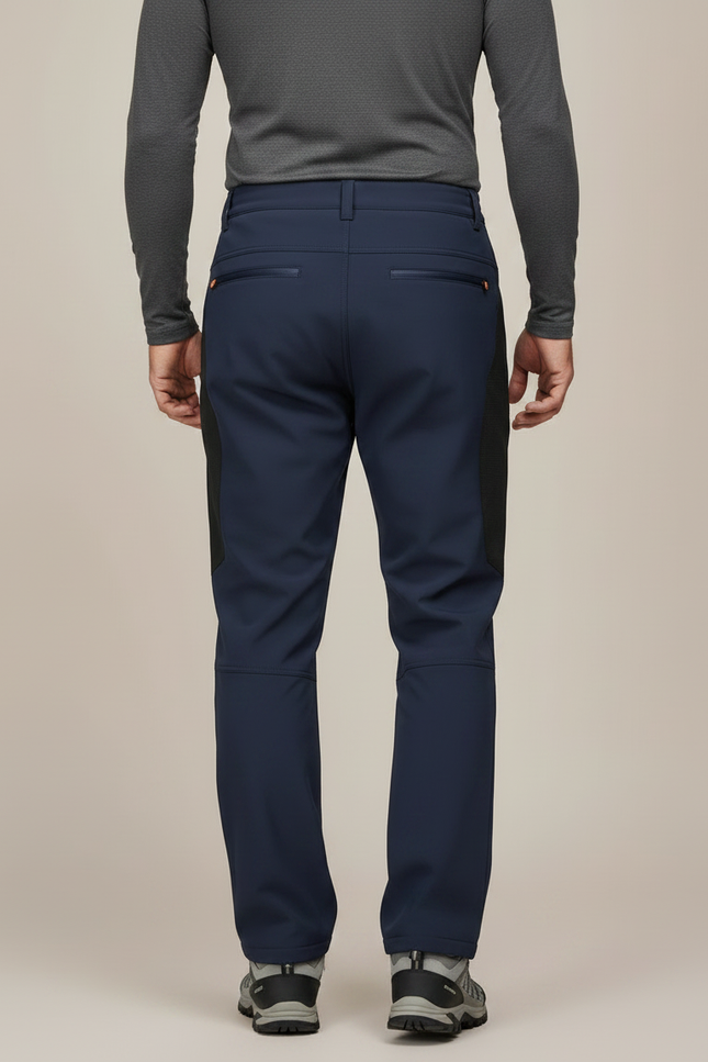 Pantalon De Pluie Bleu Marine Softshell Chaud Imperméable Homme - Polyester - vue 2