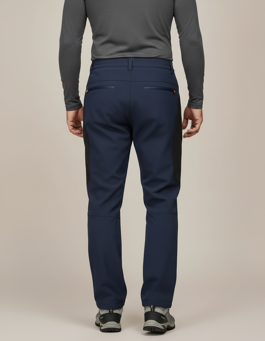 Pantalon De Pluie Bleu Marine Softshell Chaud Imperméable Homme - Polyester - vue 2