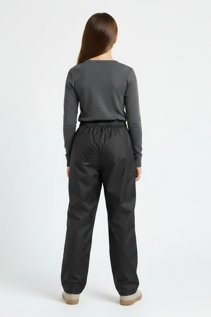 Pantalon De Pluie Noir Imperméable Enfant Léger Ample - Polyester - vue 2