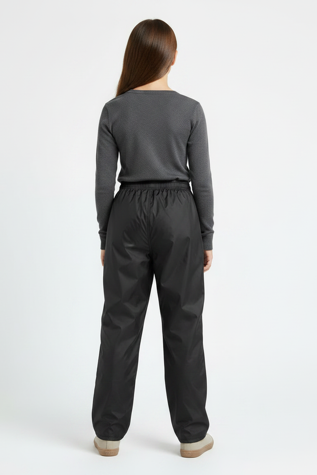 Pantalon De Pluie Noir Imperméable Enfant Léger Ample - Polyester - vue 2