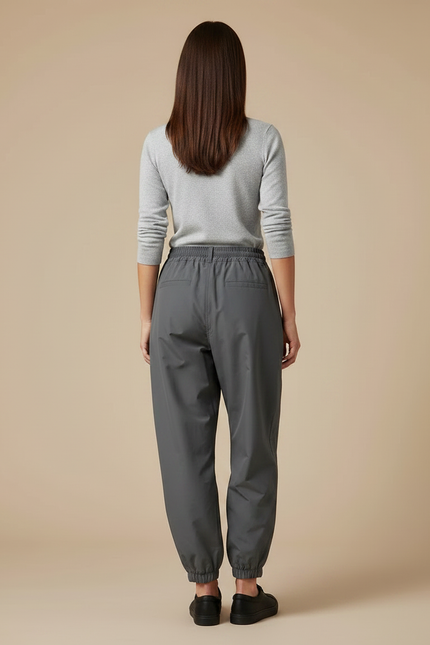 Pantalon De Pluie Gris Ample Élastiqué Femme - Polyester - vue 2