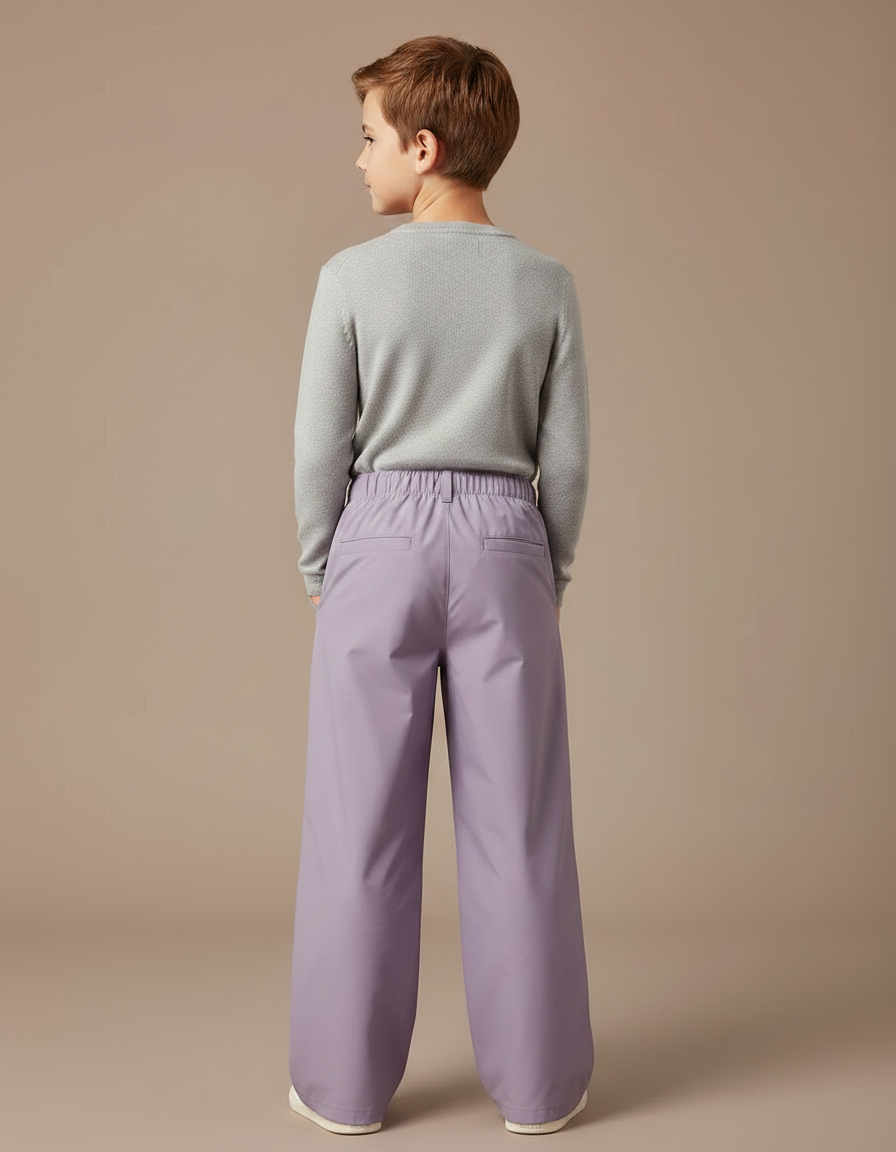 Pantalon De Pluie Ample Violet Léger Imperméable Enfant - Polyester - vue 2