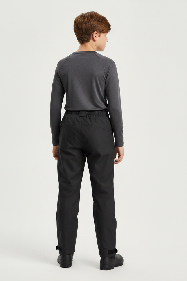 Pantalon De Pluie Noir Impermééable Enfant Droit Motowolf - Polyester - vue 2