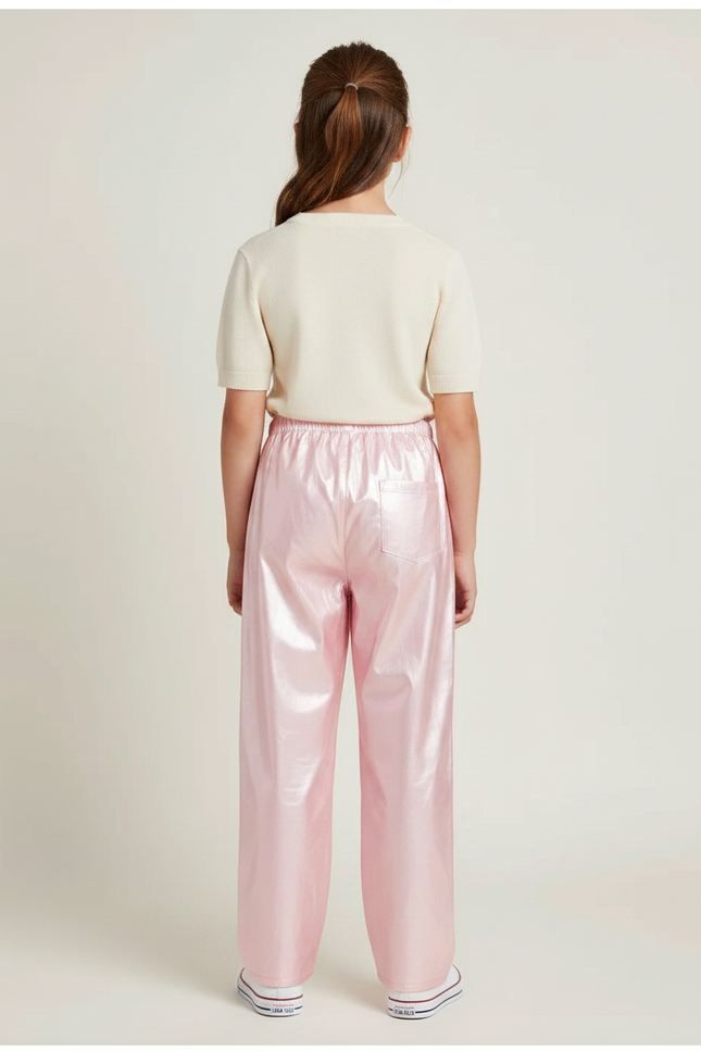 Pantalon De Pluie Rose Brillant Ample Imperméable Fille - Polyester - vue 2