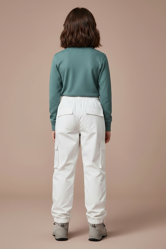 Pantalon De Pluie Blanc Cargo Imperméable Enfant - Polyester - vue 2