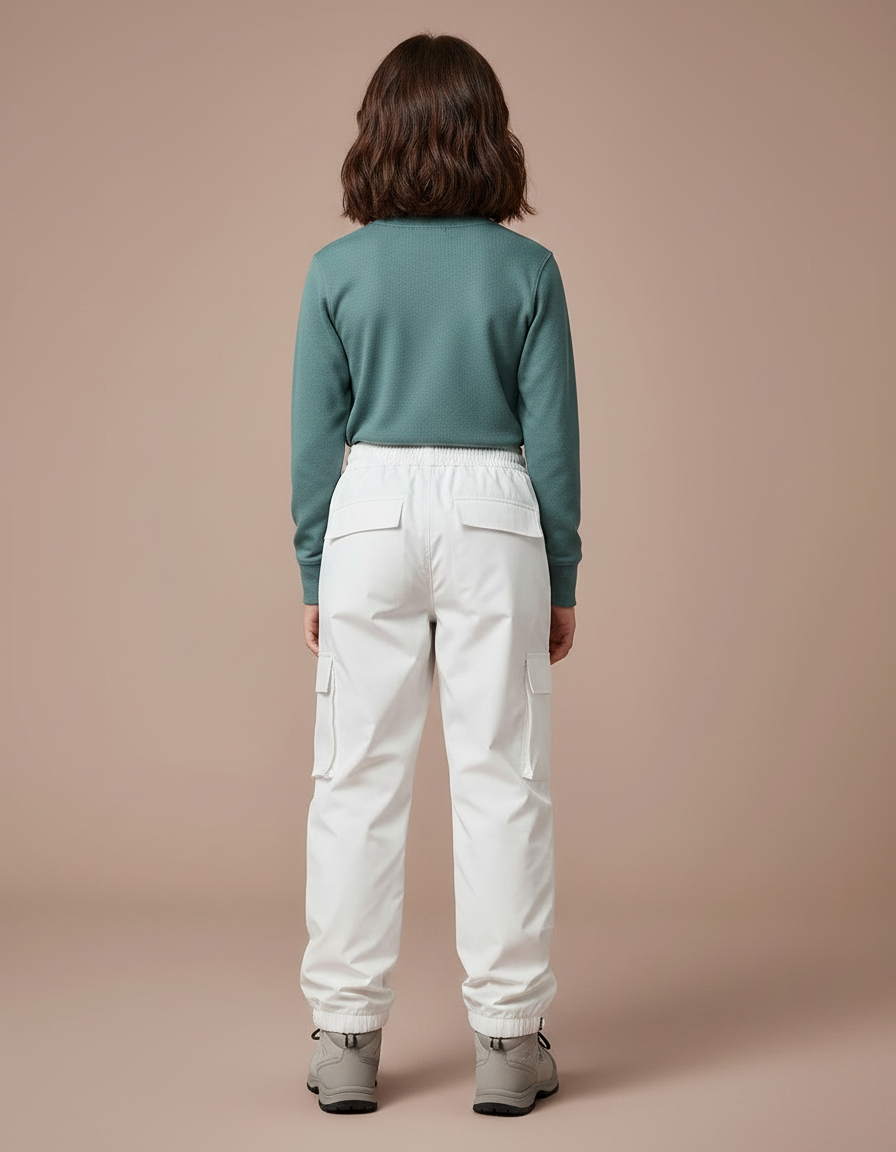 Pantalon De Pluie Blanc Cargo Imperméable Enfant - Polyester - vue 2