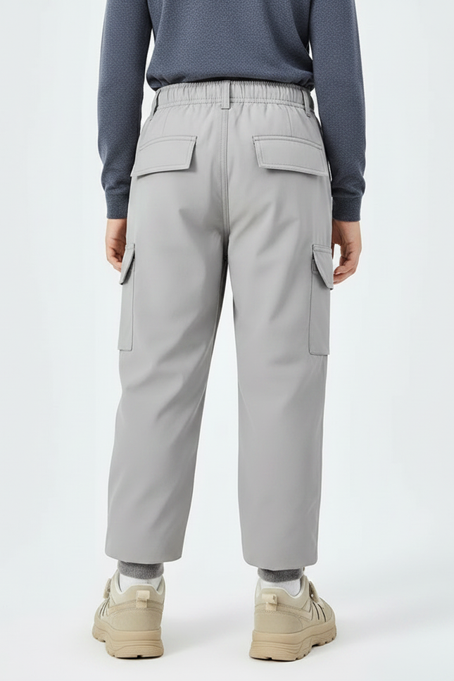 Pantalon De Pluie Gris Cargo Imperméable Enfant Hiver - Polyester - vue 2