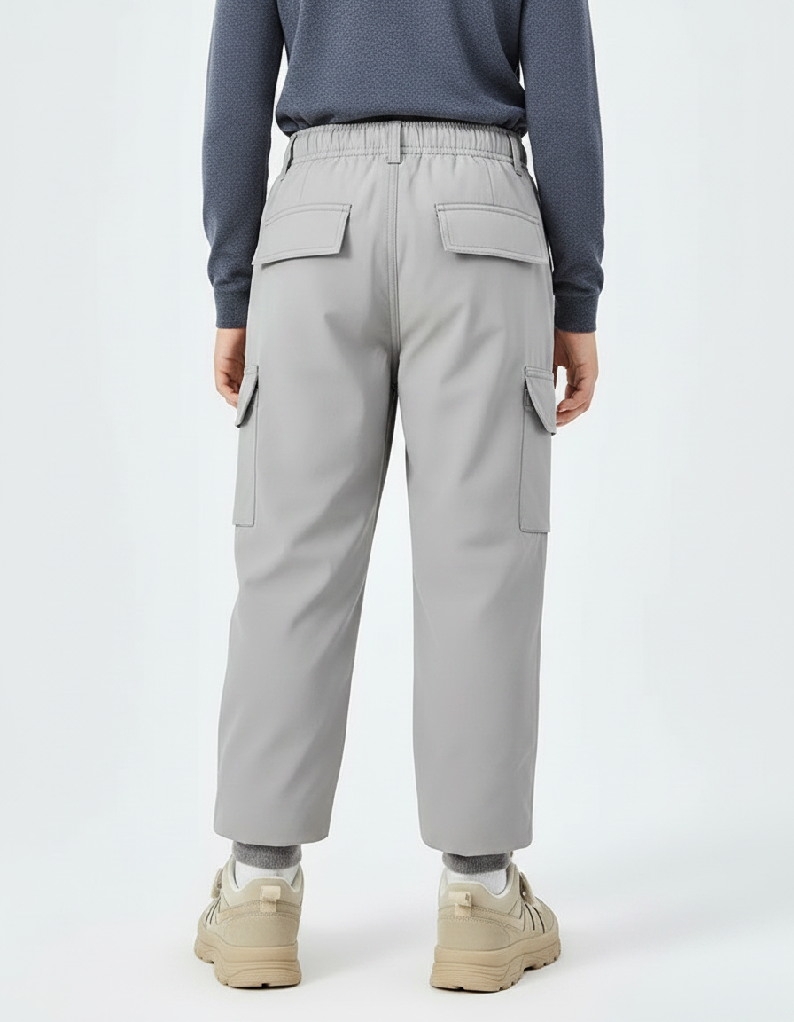 Pantalon De Pluie Gris Cargo Imperméable Enfant Hiver - Polyester - vue 2