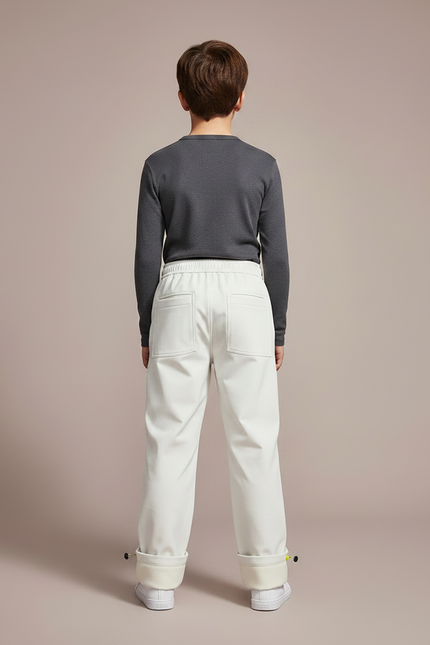 Pantalon De Pluie Blanc Imperméable Enfant Doublé Polaire - Polyester - vue 2