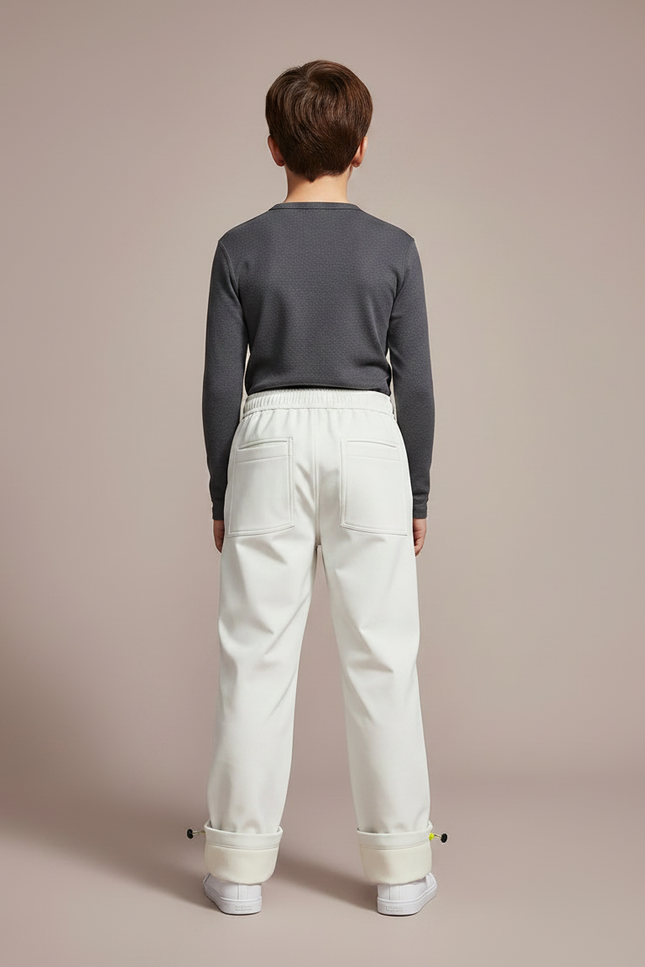 Pantalon De Pluie Blanc Imperméable Enfant Doublé Polaire - Polyester - vue 2