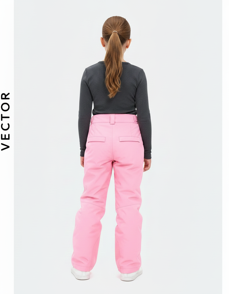 Pantalon De Pluie Rose Imperméable Enfant Ski Ample - Polyester - vue 2