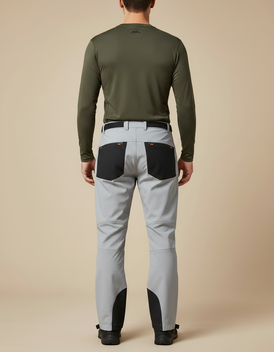 Pantalon De Pluie Gris Imperméable Randonnée Cargo Homme - Polyester - vue 2