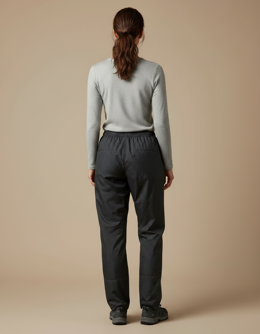 Pantalon De Pluie Noir Imperméable Respirant Léger Ajustable - Polyester - vue 2