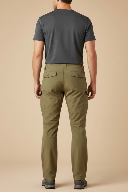 Pantalon De Pluie Kaki Cargo Imperméable Homme Tactique - Polyester - vue 2