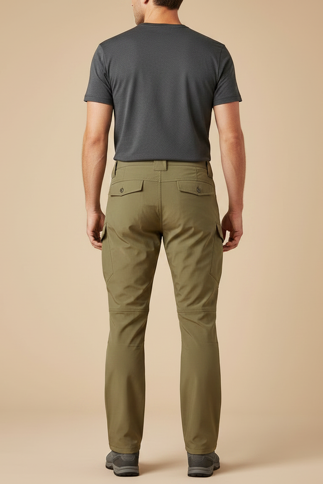 Pantalon De Pluie Kaki Cargo Imperméable Homme Tactique - Polyester - vue 2