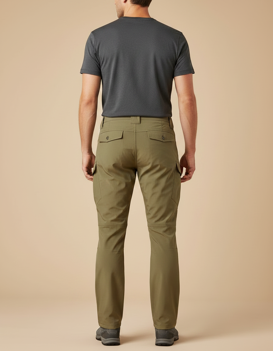Pantalon De Pluie Kaki Cargo Imperméable Homme Tactique - Polyester - vue 2