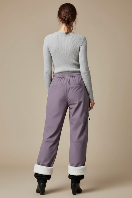 Pantalon Pluie Doublé - Violet Polyester - vue 2