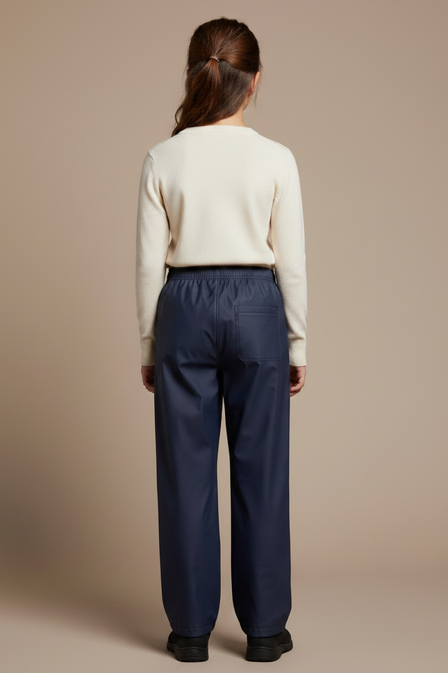 Pantalon De Pluie Bleu Marine Imperméable Enfant Ample Simple - Polyester - vue 2