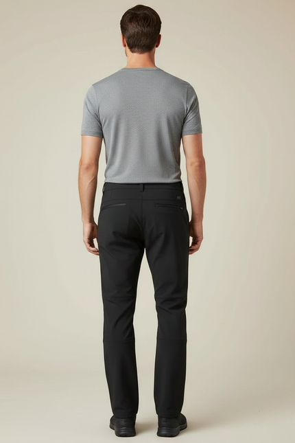 Pantalon De Pluie Noir Coupe Droite Imperméable Randonnée Homme - Polyester - vue 2