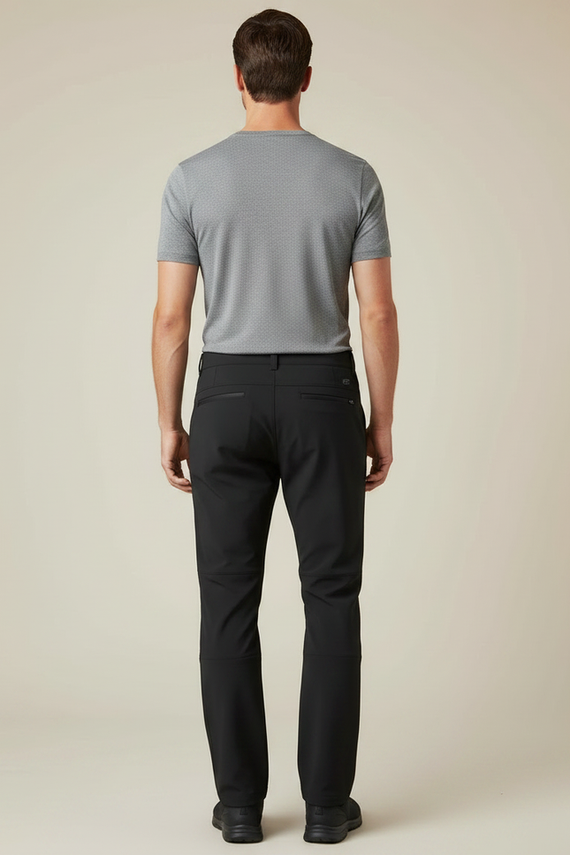 Pantalon De Pluie Noir Coupe Droite Imperméable Randonnée Homme - Polyester - vue 2