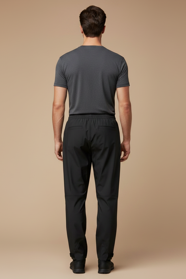 Pantalon De Pluie Noir Imperméable Homme Sport Double-couche - Polyester - vue 2