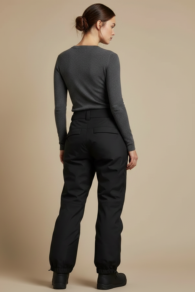 Pantalon De Pluie Noir Ample Imperméable Cargo Femme - Polyester - vue 2