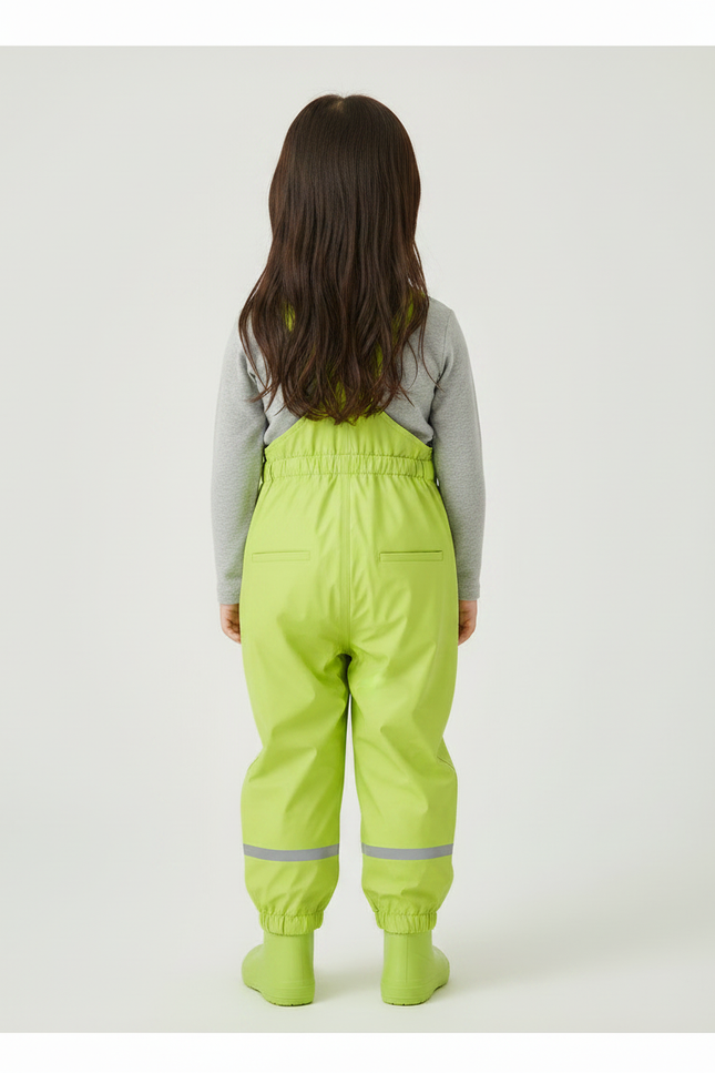 Pantalon Pluie Fluo - Vert Polyester - vue 2