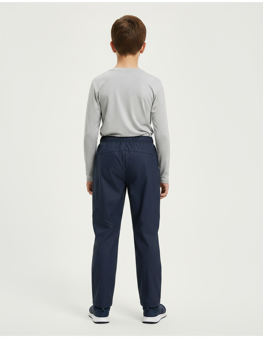 Pantalon De Pluie Bleu Marine Imperméable Enfant Élastiqué - Polyester - vue 2