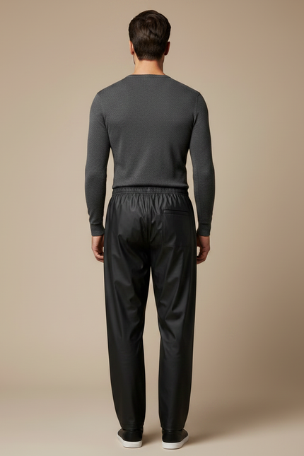 Pantalon De Pluie Noir Imperméable Ample Homme Décontracté - Polyester - vue 2