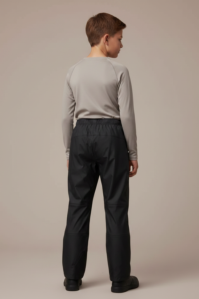 Pantalon De Pluie Noir Imperméable Enfant Droit Élastique - Polyester - vue 2