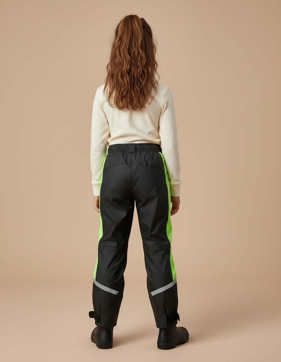 Pantalon De Pluie Pour Vélo - Noir Polyester - vue 2