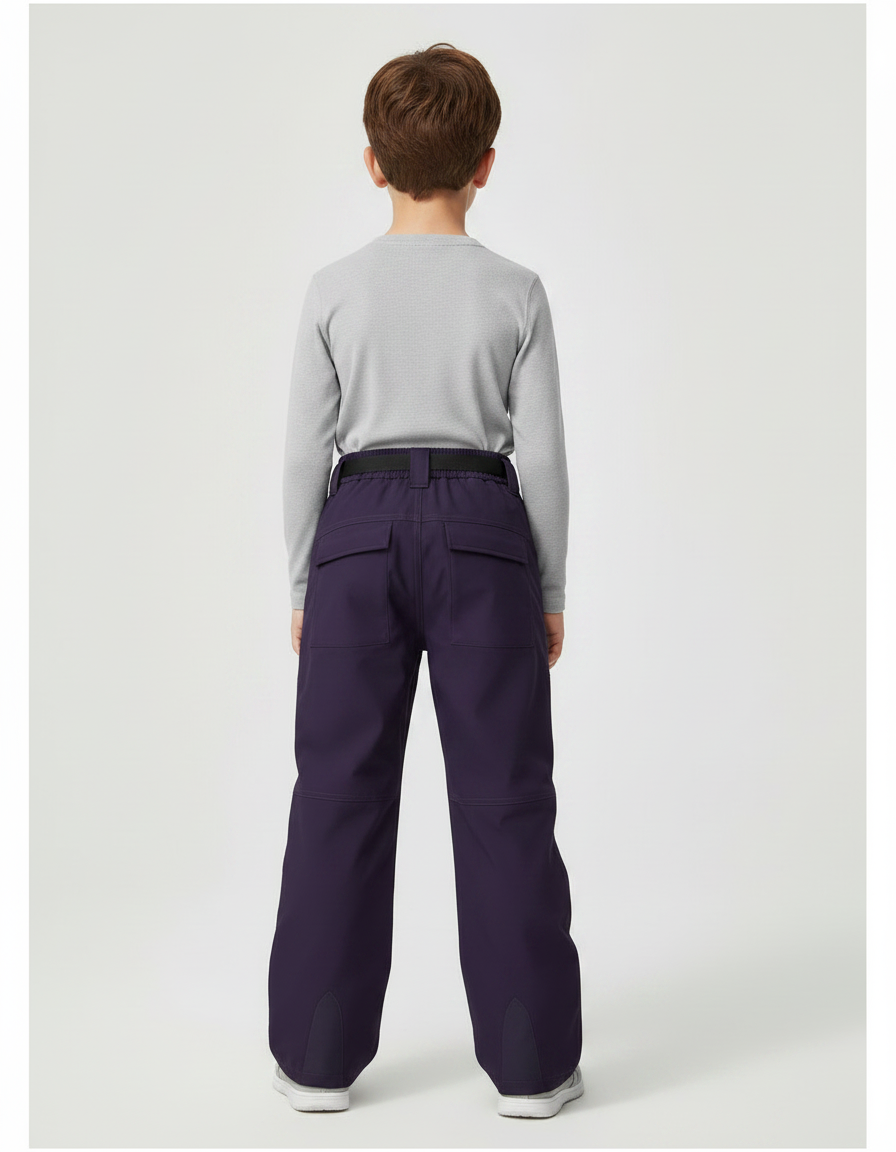 Pantalon De Pluie Violet Ample Ceinturé Enfant - Polyester - vue 2