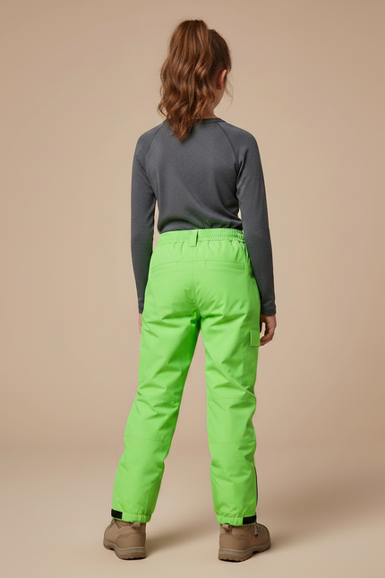Pantalon De Pluie Vert Néon Imperméable Enfant Ski - Polyester - vue 2