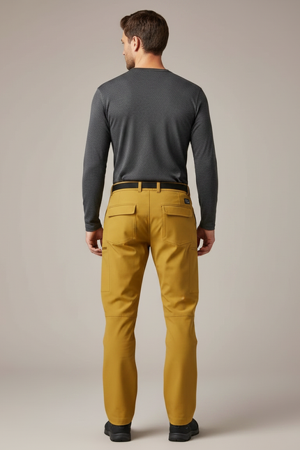 Pantalon De Pluie Jaune Cargo Imperméable Homme Ceinturé - Polyester - vue 2