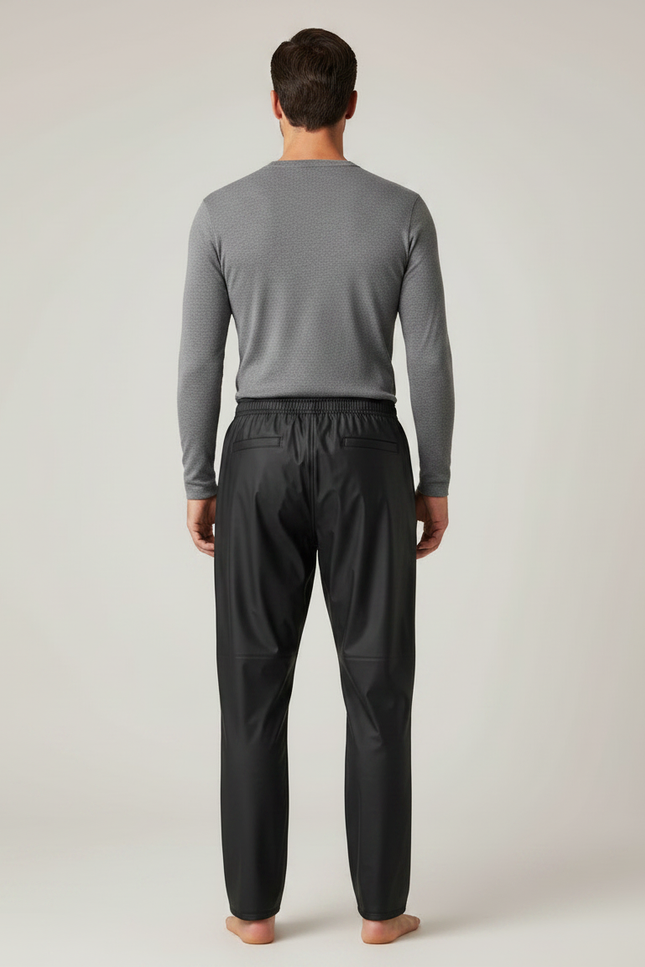 Pantalon De Pluie Noir Imperméable Classique Homme - Polyester - vue 2