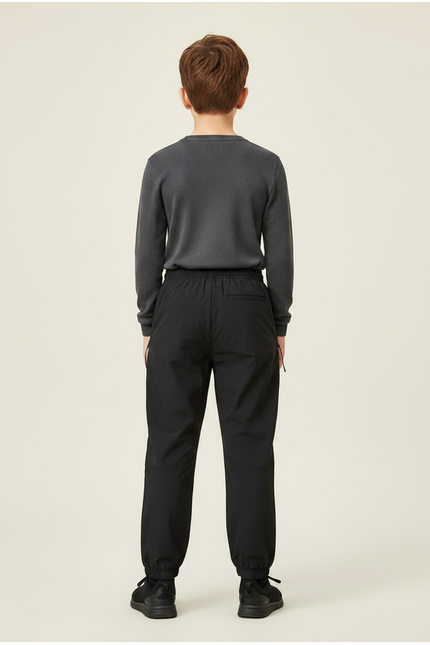 Pantalon De Pluie Noir Ample Enfant Fonctionnel Sport - Polyester - vue 2