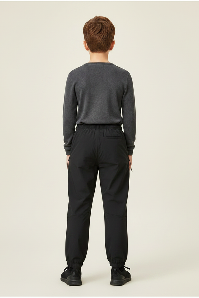 Pantalon De Pluie Noir Ample Enfant Fonctionnel Sport - Polyester - vue 2