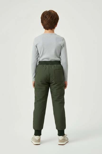 Pantalon De Pluie Vert Matelassé Élastique Chaud Enfant - Polyester - vue 2
