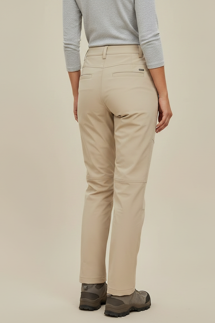 Pantalon De Pluie Beige Doublé Polaire Femme Randonnée - Polyester - vue 2