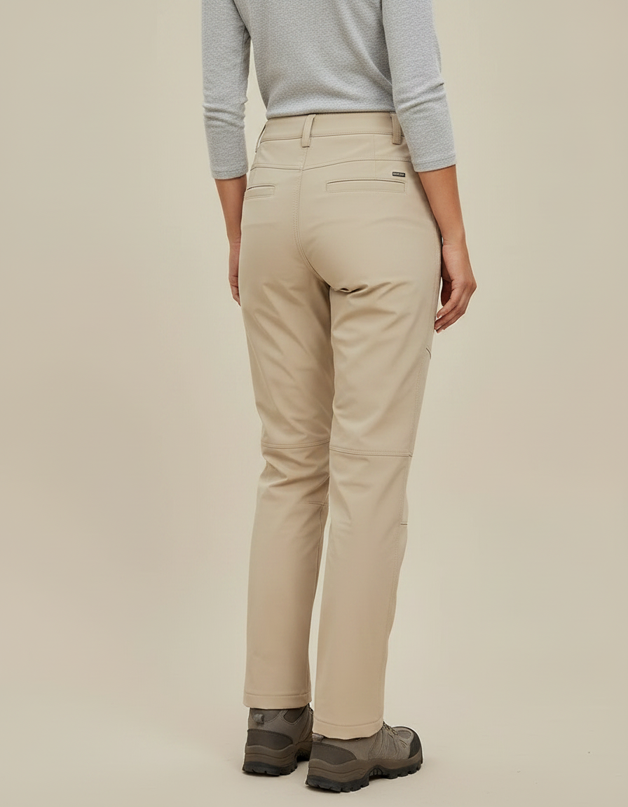 Pantalon De Pluie Beige Doublé Polaire Femme Randonnée - Polyester - vue 2