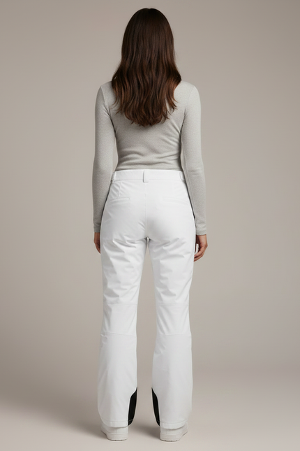 Pantalon De Pluie Blanc Imperméable Bretelles Ski Femme - Polyester - vue 2