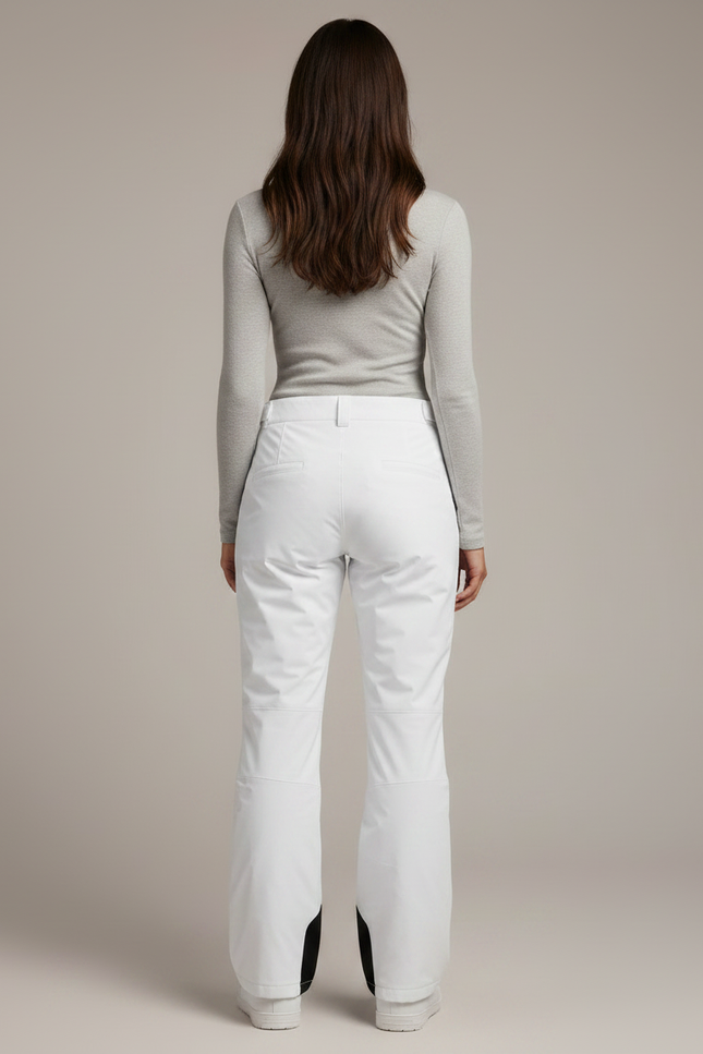 Pantalon De Pluie Blanc Imperméable Bretelles Ski Femme - Polyester - vue 2