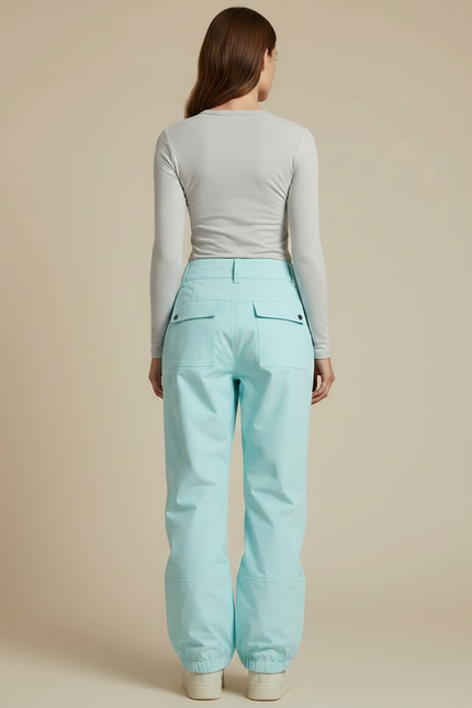 Pantalon De Pluie Bleu Ciel Cargo Ample Imperméable Sport - Polyester - vue 2