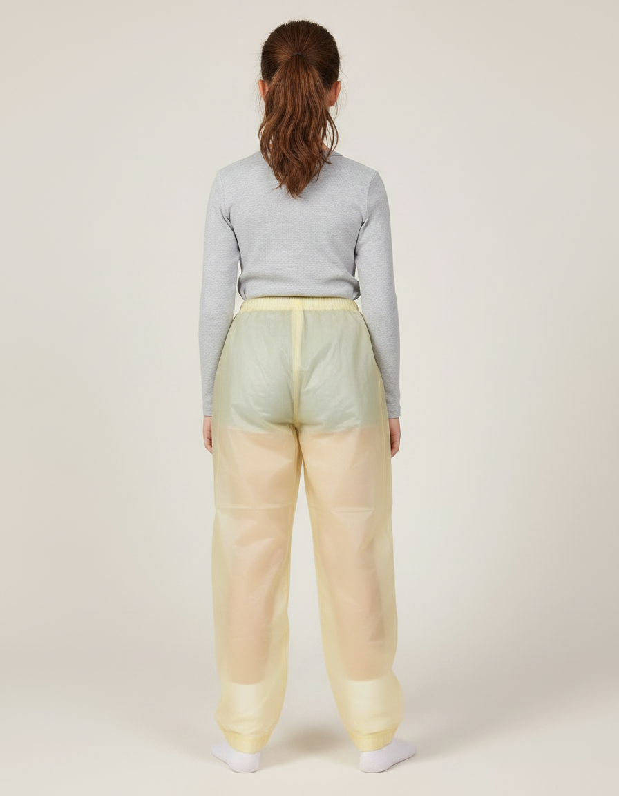 Pantalon De Pluie Jaune Transparent Enfant Léger Imperméable - Polyester - vue 2
