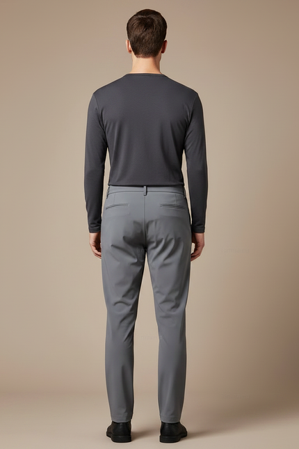 Pantalon De Pluie Gris Homme Slim Élastique Séchage Rapide - Polyester - vue 2