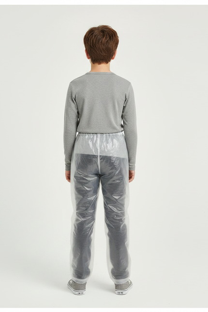 Pantalon De Pluie Transparent Jetable Enfant Léger - Blanc Polyester - vue 2