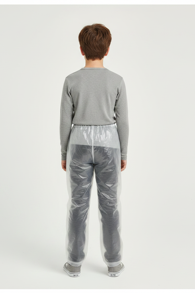 Pantalon De Pluie Transparent Jetable Enfant Léger - Blanc Polyester - vue 2