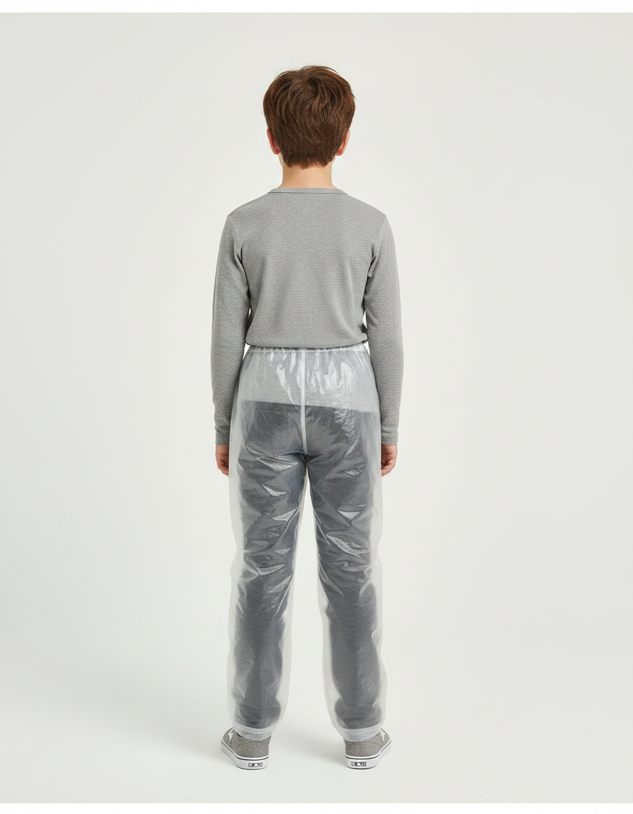 Pantalon De Pluie Transparent Jetable Enfant Léger - Blanc Polyester - vue 2