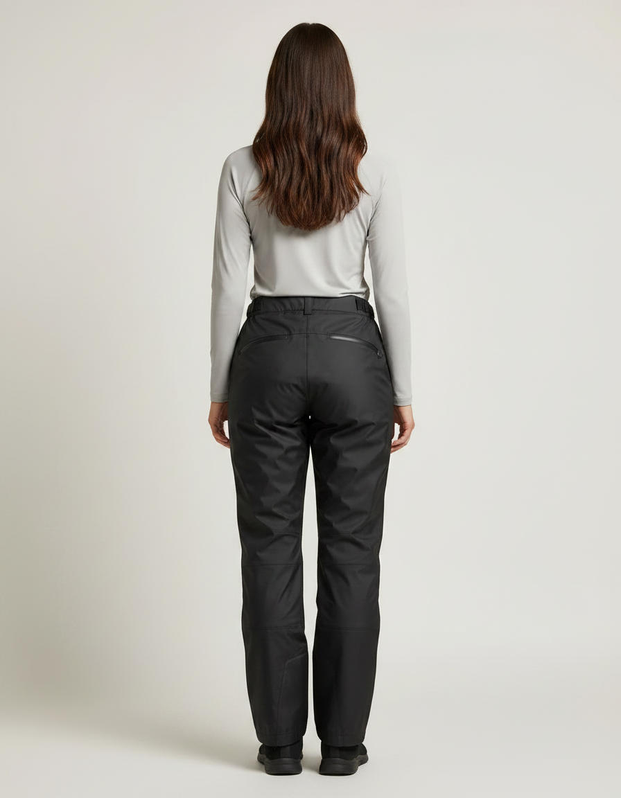 Pantalon Pluie Moto Femme - Noir Polyester - vue 2