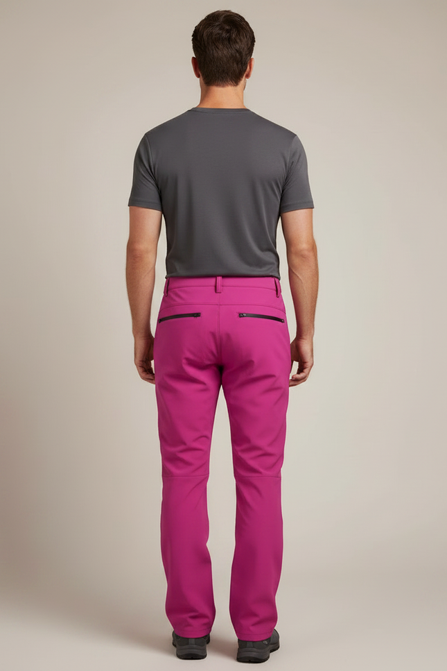 Pantalon De Pluie Fuchsia Slim Imperméable Randonnée Homme - Rose Polyester - vue 2